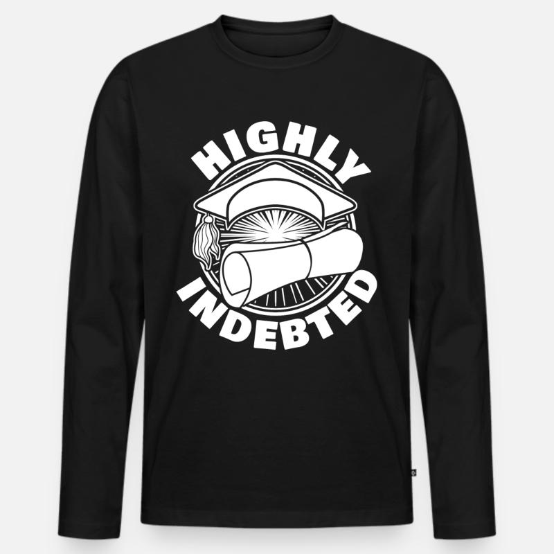Semester Fee Student Tuition Fee - Männer Premium Bio Langarmshirt - Schwarz