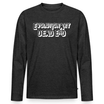 Darwin Darwinism Misanthrope - Men's Premium Organic Long Sleeve Shirt - heather anthracite - Front - Nico (187cm)