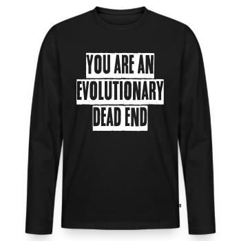 Darwinism Misanthrope Darwin - Men's Premium Organic Long Sleeve Shirt - black - Front - Nico (187cm)