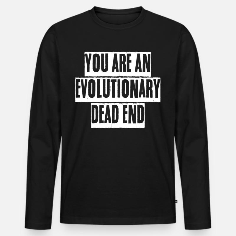Darwinism Misanthrope Darwin - Männer Premium Bio Langarmshirt - Schwarz