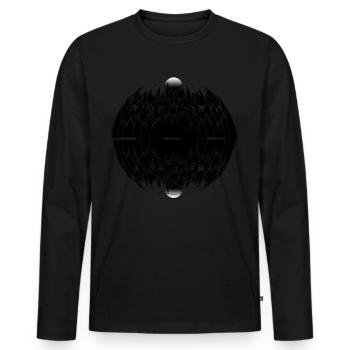 Disk Jockey Vinyl Record Player Nature - Männer Premium Bio Langarmshirt - Schwarz - Vorne - Nico (187cm)