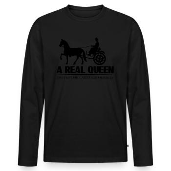 Coachmen Joke Coachman Horse Carriage - Men's Premium Organic Long Sleeve Shirt - black - Front - Nico (187cm)