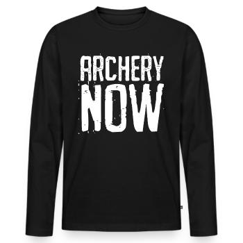 Compound Bow Archery Recurve Bow - Männer Premium Bio Langarmshirt - Schwarz - Vorne - Nico (187cm)