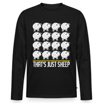 Many Sheep - Men's Premium Organic Long Sleeve Shirt - black - Front - Nico (187cm)