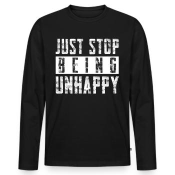Sarcasm Misanthrope Sarcasm - Männer Premium Bio Langarmshirt - Schwarz - Vorne - Nico (187cm)