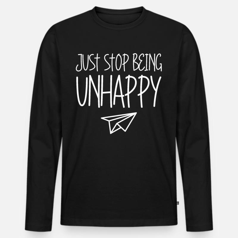 Sarcasm Misanthrope Sarcasm Unhappy Goth - Men's Premium Organic Long Sleeve Shirt - black