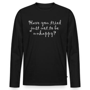 Sarcasm Sarcastic Goth Misanthrope - Männer Premium Bio Langarmshirt - Schwarz - Vorne - Nico (187cm)