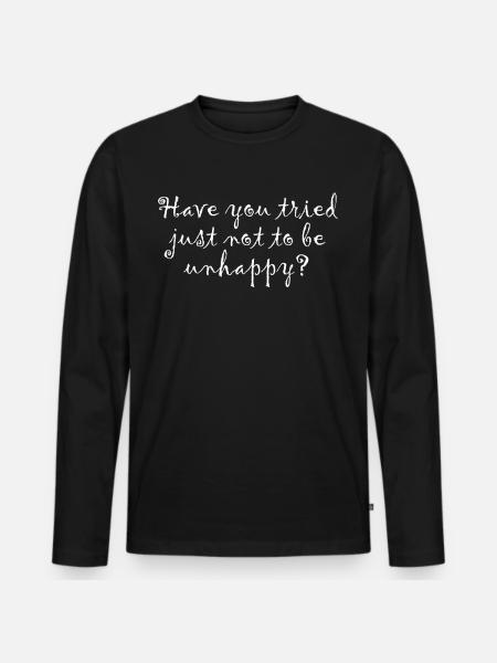 Sarcasm Sarcastic Goth Misanthrope - Men's Premium Organic Long Sleeve Shirt - black