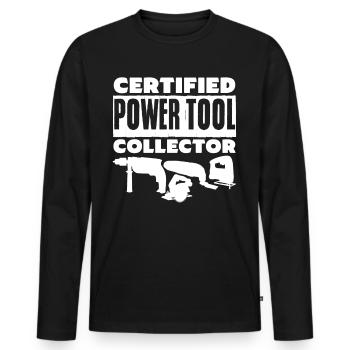 Tool Guy Craftsman Power Tools - Men's Premium Organic Long Sleeve Shirt - black - Front - Nico (187cm)