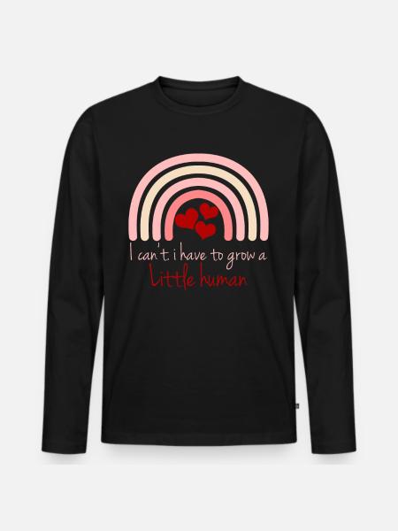 Grossesse Femme enceinte - T-shirt manches longues Premium bio Homme - noir
