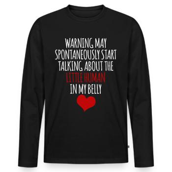 Pregnancy Baby Mother Heart Pregnant - Men's Premium Organic Long Sleeve Shirt - black - Front - Nico (187cm)
