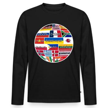Misanthrope Grumpy Curse Words - Männer Premium Bio Langarmshirt - Schwarz - Vorne - Nico (187cm)