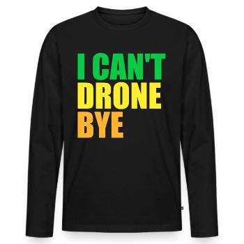 FPV Drone Pilote Drones Quadricoptère - T-shirt manches longues Premium bio Homme - noir - Devant - Nico (187cm)