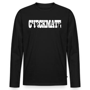 Chess Set Chess Player Chess Pieces - Men's Premium Organic Long Sleeve Shirt - black - Front - Nico (187cm)
