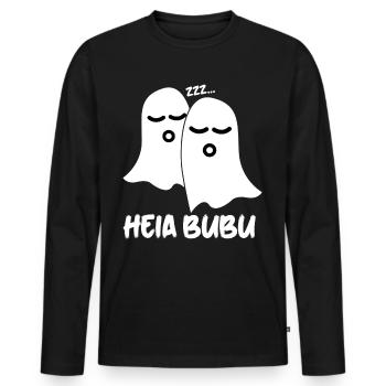 Sommeil Fatigué Dormir Lit Sieste - T-shirt manches longues Premium bio Homme - noir - Devant - Nico (187cm)