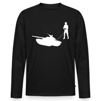 Tanks MBT Tank Driver Tank Combat - Männer Premium Bio Langarmshirt - Schwarz - Vorne - Nico (187cm)