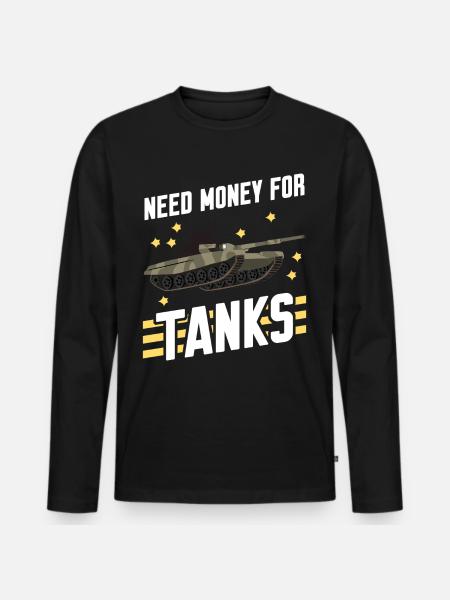 Tank Driver Combat Tank - Men's Premium Organic Long Sleeve Shirt - black