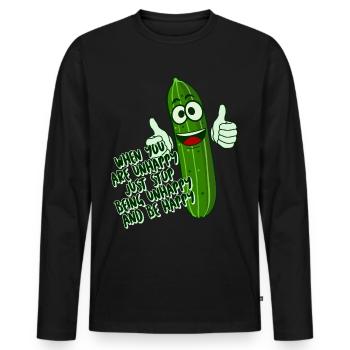 Pickles Cucumber Pickle Jar Cucumbers - Männer Premium Bio Langarmshirt - Schwarz - Vorne - Nico (187cm)