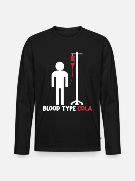 Cola Lemonade Softdrinks Softdrink - Männer Premium Bio Langarmshirt - Schwarz