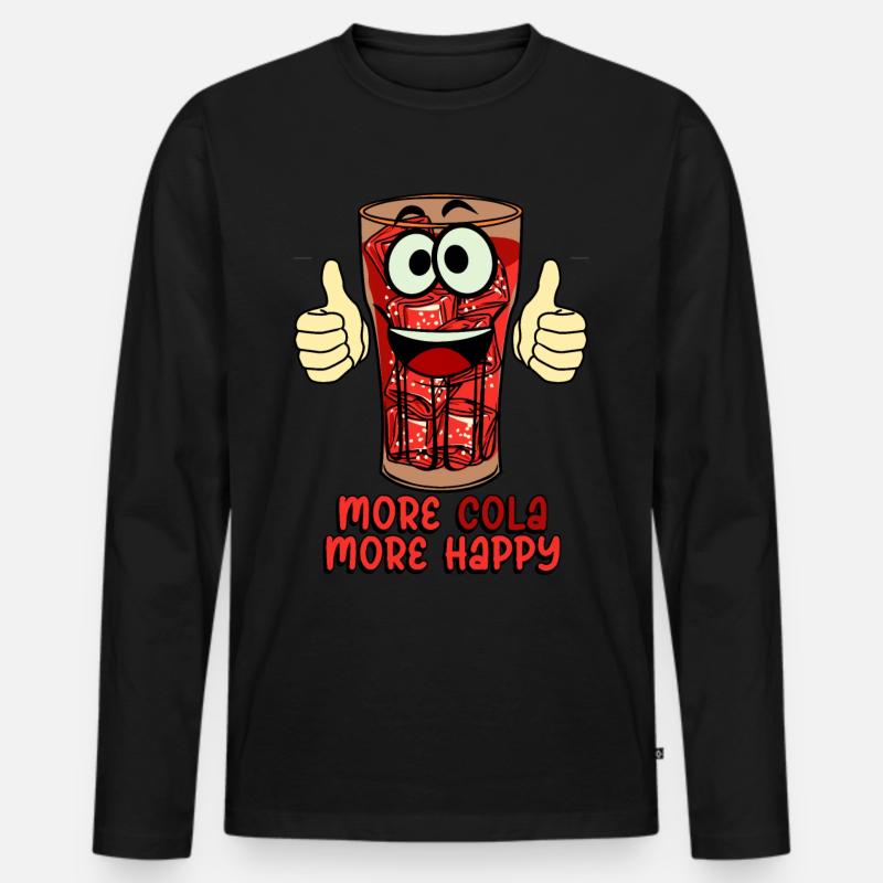 Cola Softdrink Lemonade Softdrinks - Männer Premium Bio Langarmshirt - Schwarz