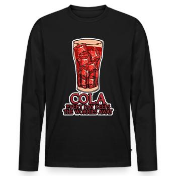 Cola Joke Limonade - T-shirt manches longues Premium bio Homme - noir - Devant - Nico (187cm)