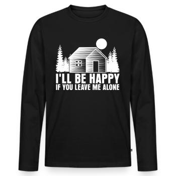 Grumpy Misanthrope Misanthropist - Männer Premium Bio Langarmshirt - Schwarz - Vorne - Nico (187cm)