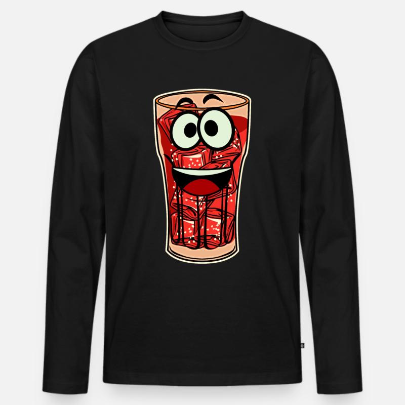 Cola Softdrinks Softdrink Lemonade - Männer Premium Bio Langarmshirt - Schwarz