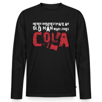 Boissons gazeuses à la limonade Cola Joke - T-shirt manches longues Premium bio Homme - noir - Devant - Nico (187cm)