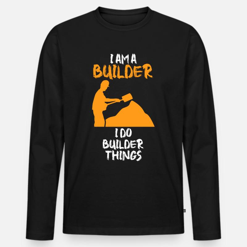 Builder Road Keeper Roadbuilder - Männer Premium Bio Langarmshirt - Schwarz