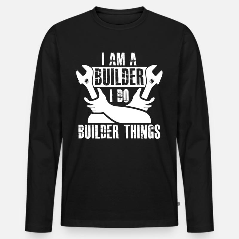 Road Keeper Builder Roadbuilder - Männer Premium Bio Langarmshirt - Schwarz
