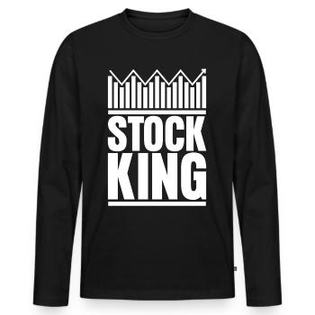 Trader Stocks Stock exchange Capitalism - Men's Premium Organic Long Sleeve Shirt - black - Front - Nico (187cm)