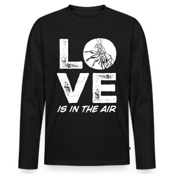 Love Praying Mantis - Men's Premium Organic Long Sleeve Shirt - black - Front - Nico (187cm)