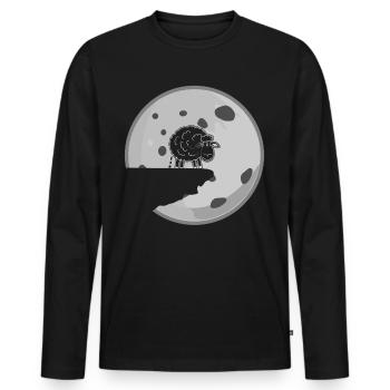 Shitting Sheep - Men's Premium Organic Long Sleeve Shirt - black - Front - Nico (187cm)