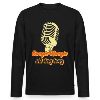Boogie Woogie Dancing Swing - Men's Premium Organic Long Sleeve Shirt - black - Front - Nico (187cm)