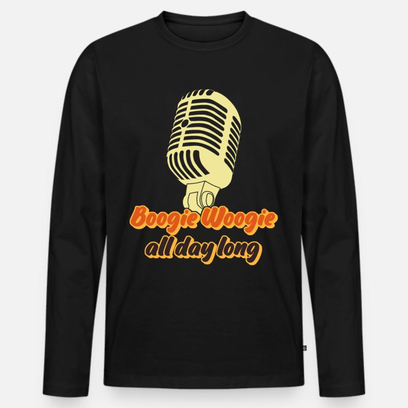 Boogie Woogie Dancing Swing - Männer Premium Bio Langarmshirt - Schwarz