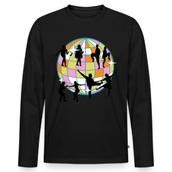 Boogie Woogie Dancer Swing Dancing - Männer Premium Bio Langarmshirt - Schwarz - Vorne - Nico (187cm)