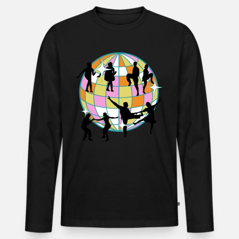 Boogie Woogie Dancer Swing Dancing - Männer Premium Bio Langarmshirt - Schwarz