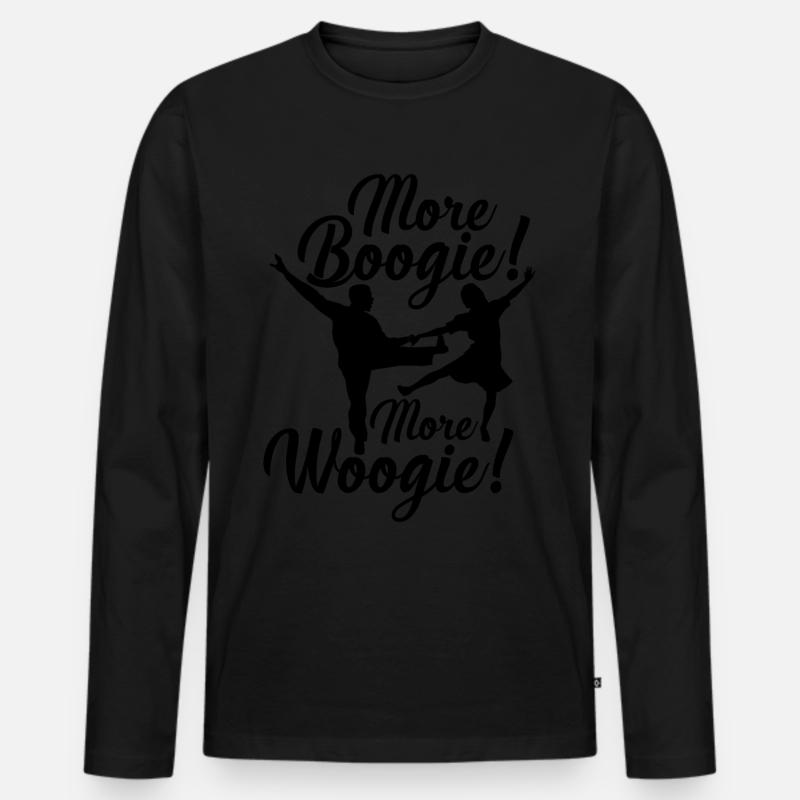Dancer Boogie Woogie Swing Dancing - Männer Premium Bio Langarmshirt - Schwarz