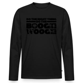 Boogie Woogie Dancing Swing Music - Men's Premium Organic Long Sleeve Shirt - black - Front - Nico (187cm)