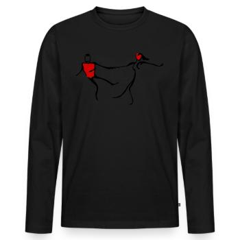Boogie Woogie Swing Dancer Dancing - Männer Premium Bio Langarmshirt - Schwarz - Vorne - Nico (187cm)