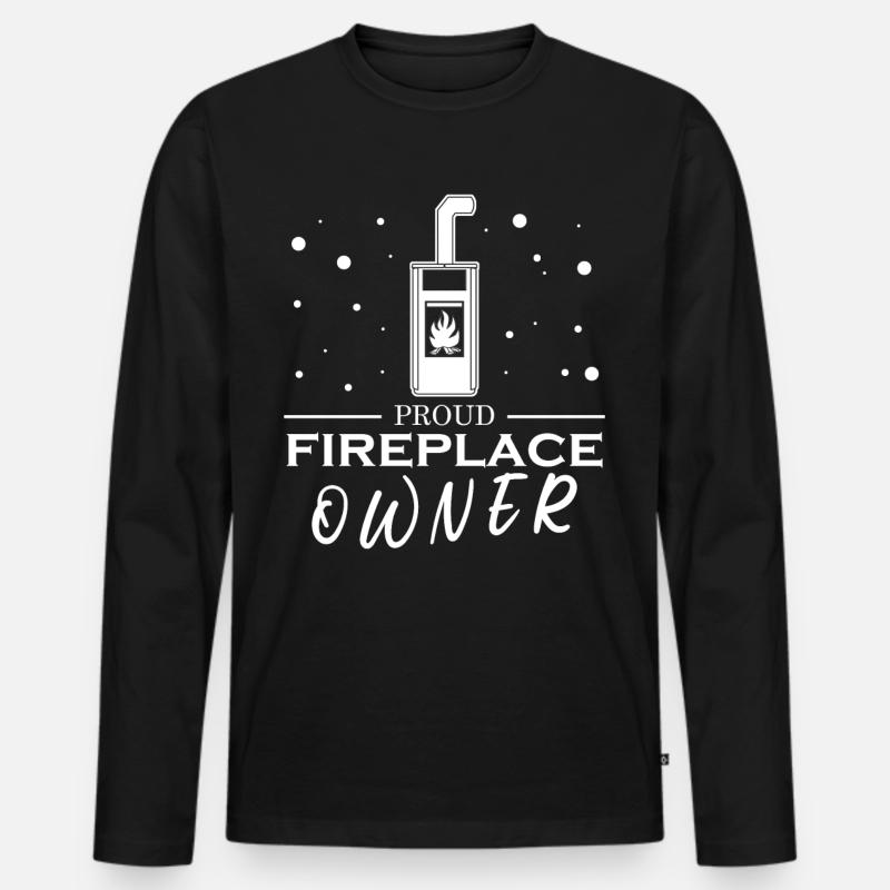 Oven Fireplace - Männer Premium Bio Langarmshirt - Schwarz
