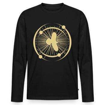 Corbeaux Corbeaux Corbeaux Corbeau - T-shirt manches longues Premium bio Homme - noir - Devant - Nico (187cm)