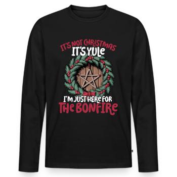 Ce n’est pas Noël, c’est le solstice d’hiver - T-shirt manches longues Premium bio Homme - noir - Devant - Nico (187cm)