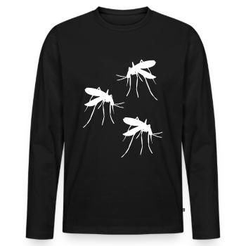 Moustique Moustique Moustique Moustique insecte parasite - T-shirt manches longues Premium bio Homme - noir - Devant - Nico (187cm)