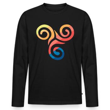 Celtic symbol - Men's Premium Organic Long Sleeve Shirt - black - Front - Nico (187cm)