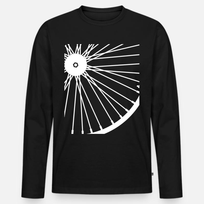 Fahrrad Abstrakt Radfahren Geschenkidee - Männer Premium Bio Langarmshirt - Schwarz