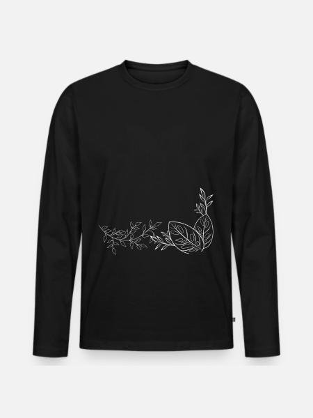 Flowers plants wedding icon - Men's Premium Organic Long Sleeve Shirt - black