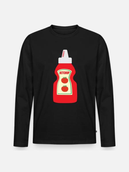 Ketchup - Men's Premium Organic Long Sleeve Shirt - black