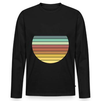 Kreise - Männer Premium Bio Langarmshirt - Schwarz - Vorne - Nico (187cm)