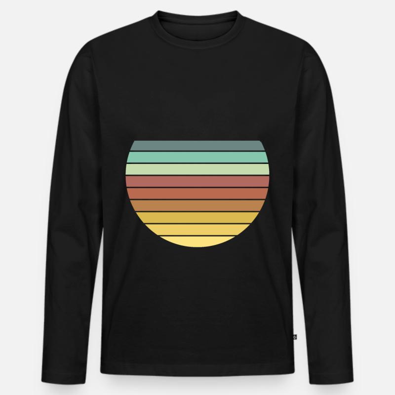 Kreise - Männer Premium Bio Langarmshirt - Schwarz
